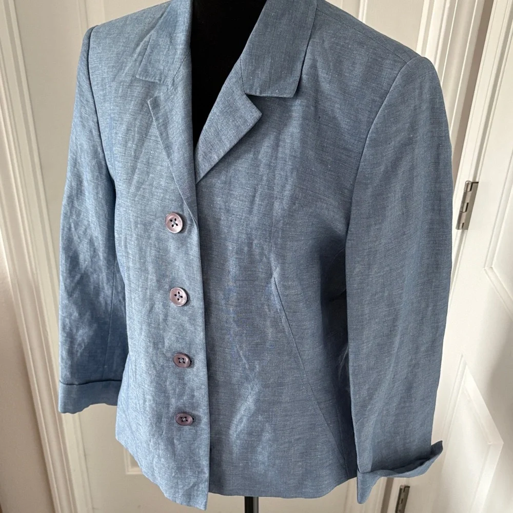 Judith Hart Linen Blend Tailored Blazer - Picture 3 of 14